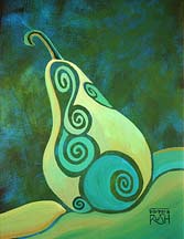 GeoCubist Pear Painting